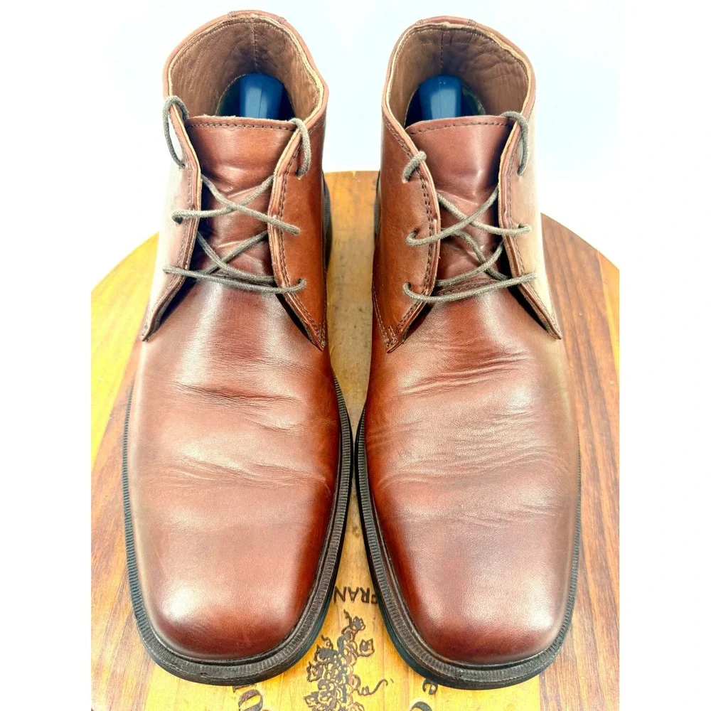 Johnston & Murphy XC4 Chukka Boots Mens 8.5 Brown Leather Y2K Preppy Heritage